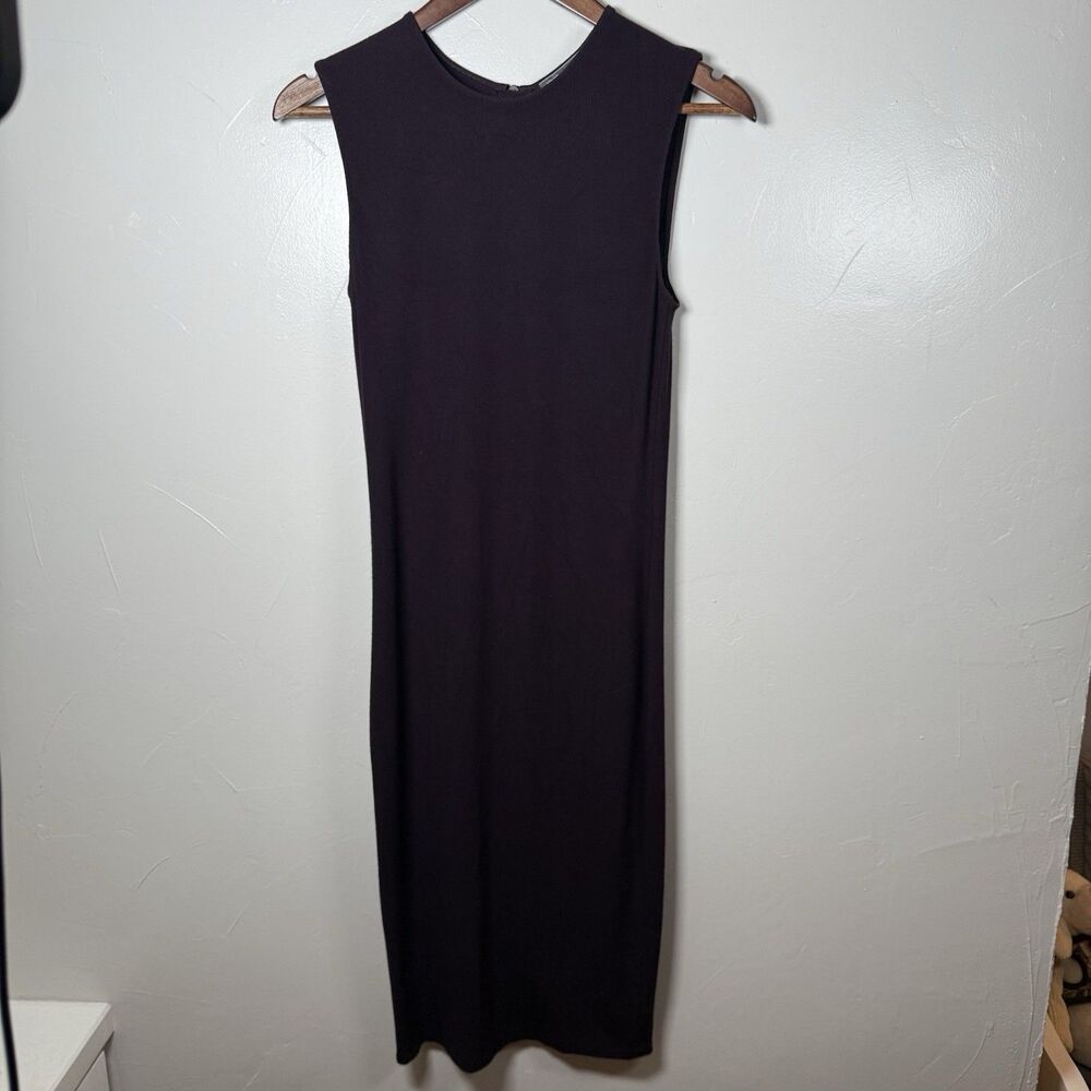 Vince Ribbed Pencil Dress Purple Plum Size Small Fitted